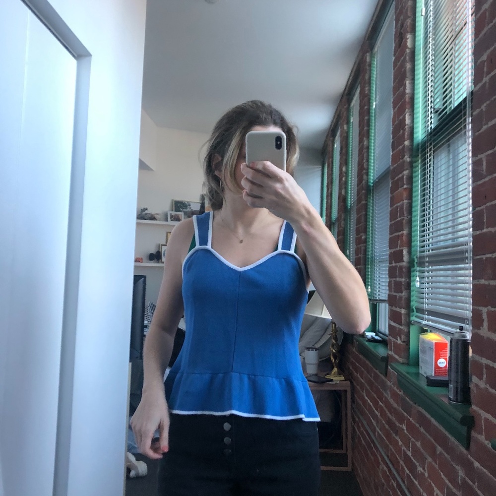 Blue boutique top